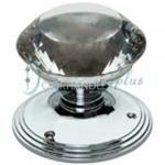Diamond Glass Centre Door Knob